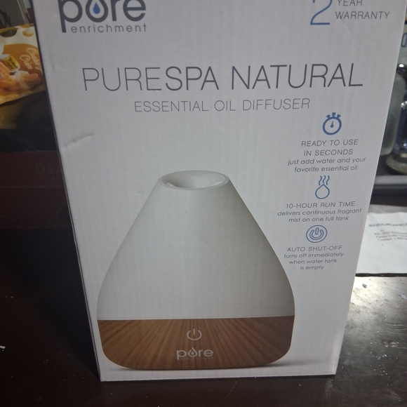 purespa Other - White and Brown Essential Oil Diffuser